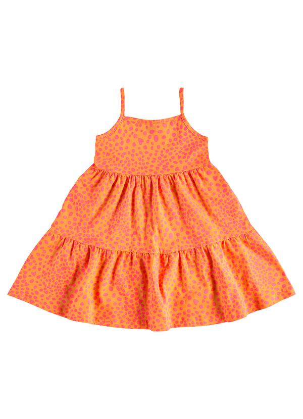 Vestido Infantil Estampado Laranja