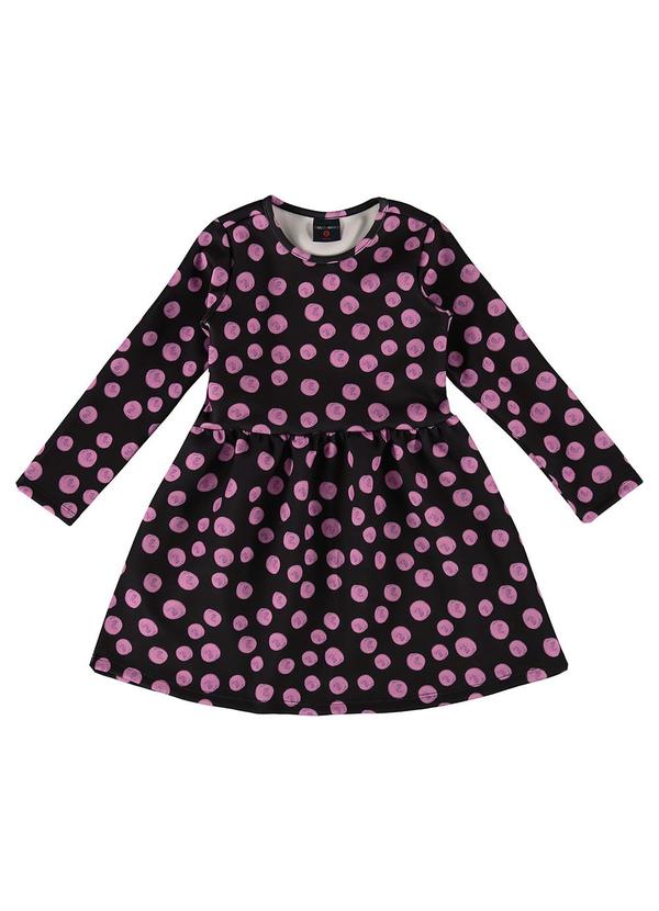 Vista 2 Vestido Infantil Estampado Preto GULOSEIMA GULOSEIMA