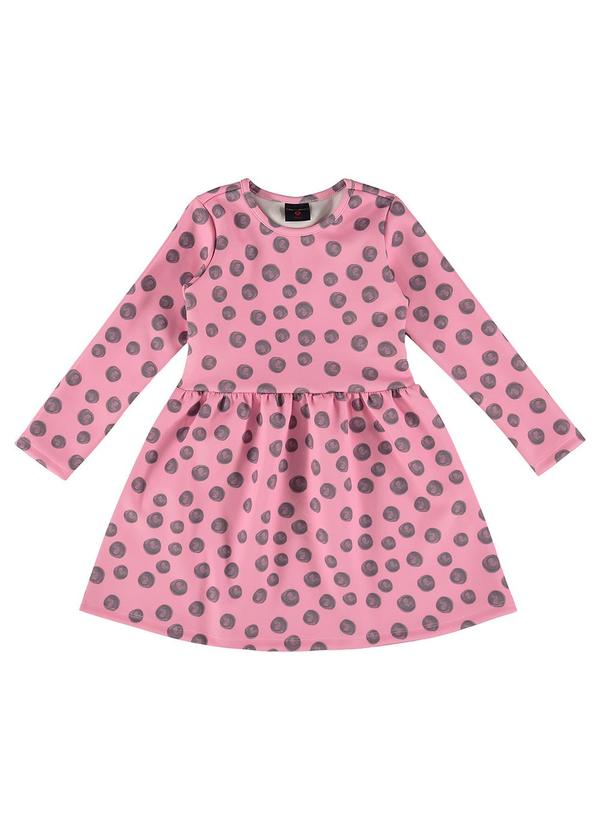 Vista 2 Vestido Infantil Estampado Rosa INFINITA COR INFINITA COR