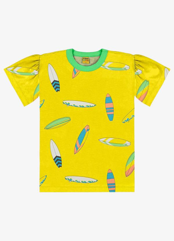 Vestido Infantil Estampado Amarelo