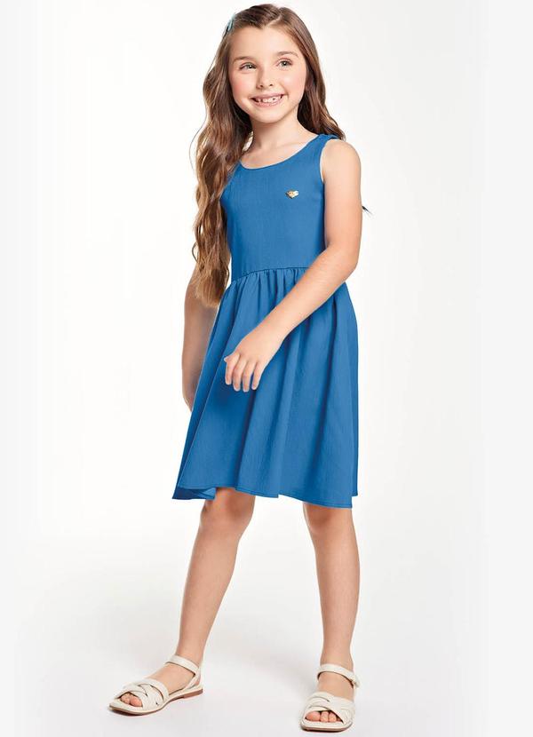 Vista 2 Vestido Infantil Feminino Azul Trick Nick Trick Nick