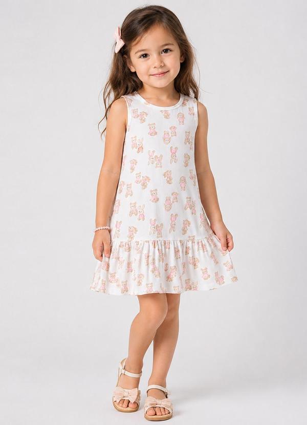 Vestido Infantil Feminino Bege