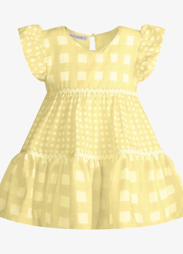 Vestido Infantil Feminino ChiffonAmarelo