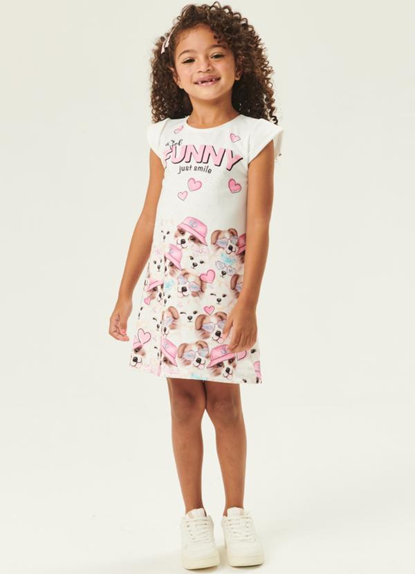Vista 2 Vestido Infantil Funny Branco Abrange Abrange