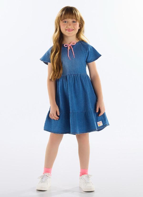 Vista 2 Vestido Infantil Jeans Azul C&A C&A