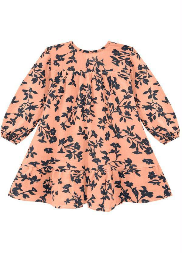 Vista 2 Vestido Infantil Laranja Milon Milon