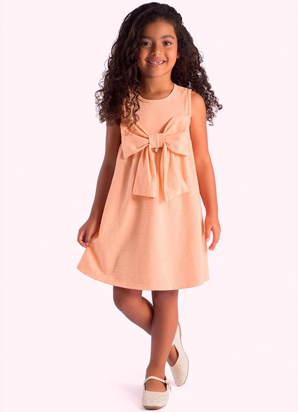 Vista 2 Vestido Infantil Laranja Milon Milon