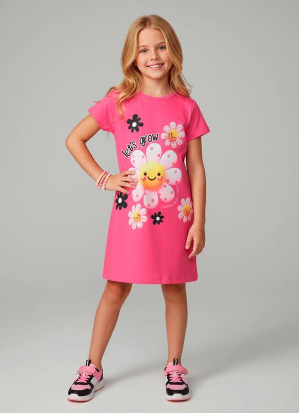 Vista 2 Vestido Infantil Let'S Grow Pink Laluna Laluna