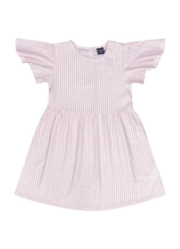 Vista 2 Vestido Infantil Listrado Rosa C&A C&A