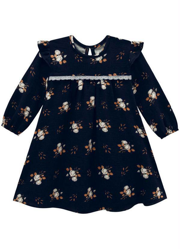 Vista 2 Vestido Infantil Marinho Milon Milon