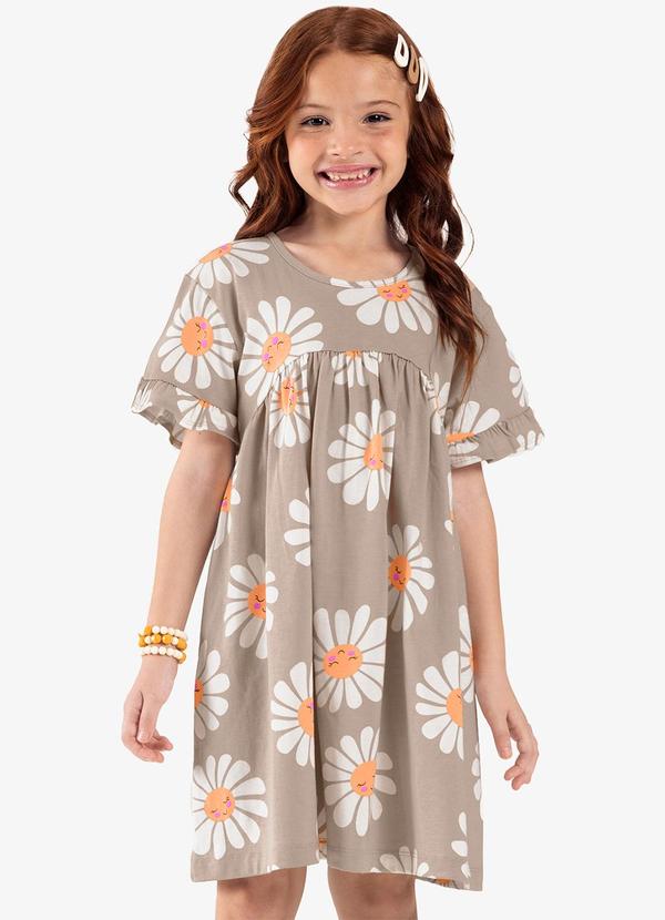 Vista 2 Vestido Infantil Marrom Rovi Kids Rovi Kids