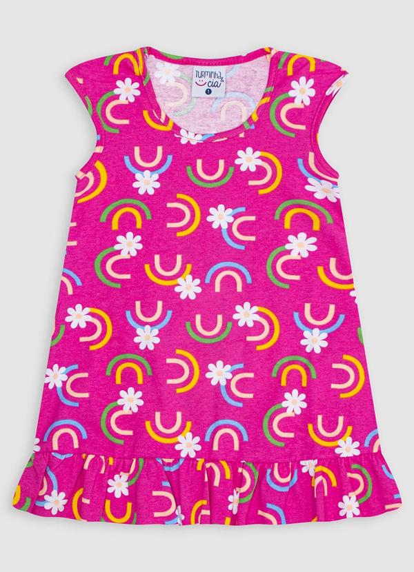 Vestido Infantil Meia Malha Rosa