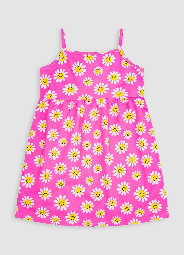 Vestido Infantil Meia Malha Rosa