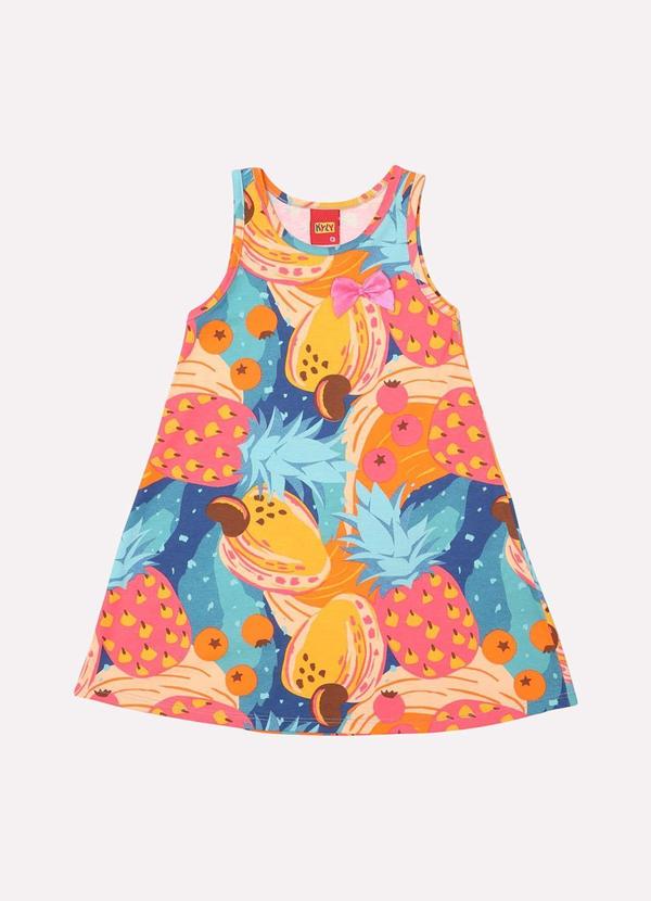 Vista 2 Vestido Infantil Menina Abacaxi Amarelo Kyly Kyly