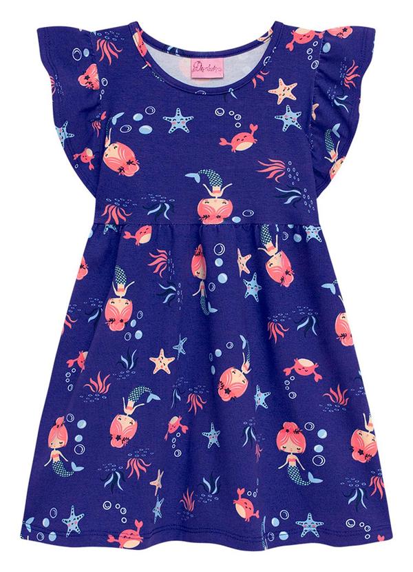 Vestido Infantil Menina Azul