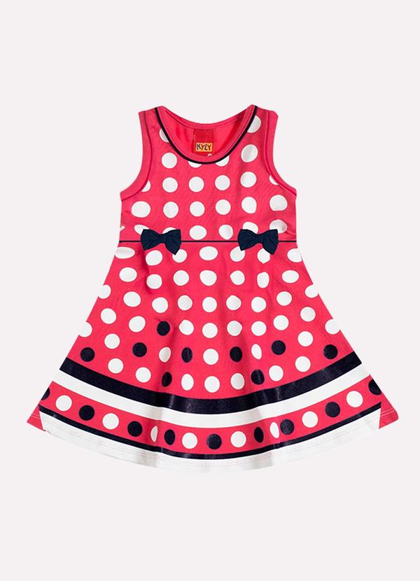 Vestido Infantil Menina Bolinhas Rosa