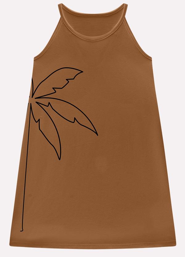 Vestido Infantil Menina Bordado Laranja