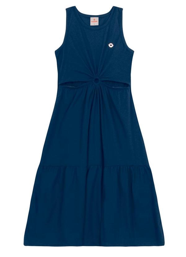 Vestido Infantil Menina com Recortes Azul