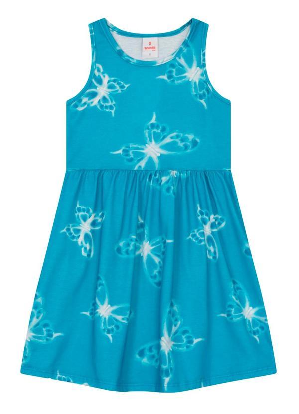 Vestido Infantil Menina de Borboletas Azul