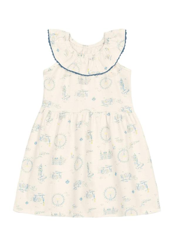 Vestido Infantil Menina de Esquilo Bege