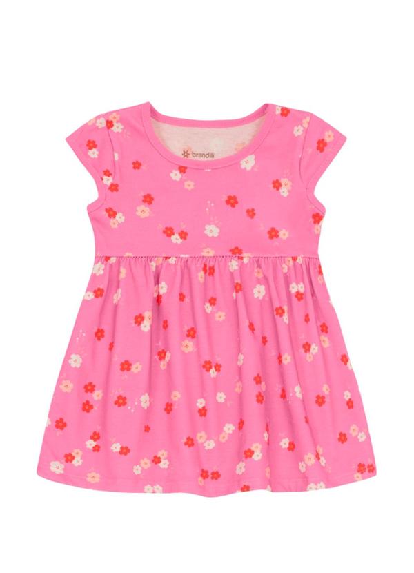 Vista 2 Vestido Infantil Menina de Frutinhas Rosa Brandili Brandili