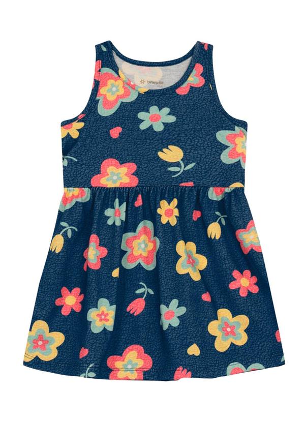 Vestido Infantil Menina de Sorvete Azul