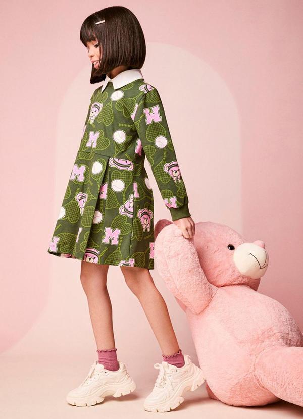Vestido Infantil Menina de Ursinha Tenista