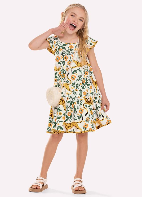 Vestido Infantil Menina em Algodão Branco