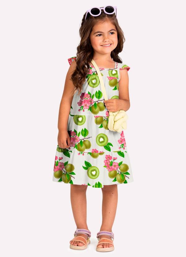 Vestido Infantil Menina em Algodão Branco