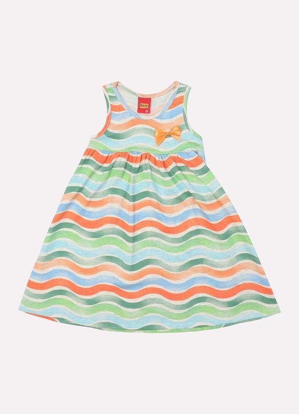 Vista 2 Vestido Infantil Menina em Algodão Cinza Kyly Kyly