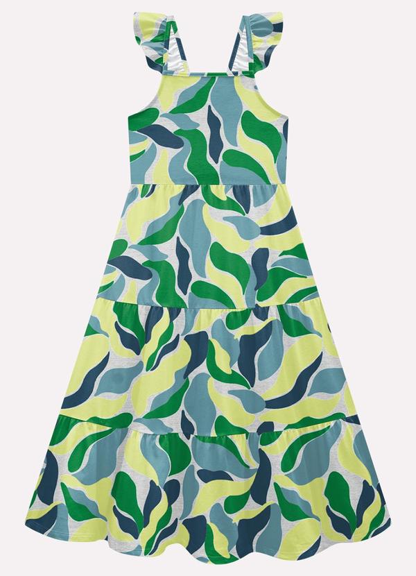 Vestido Infantil Menina em Algodão Cinza