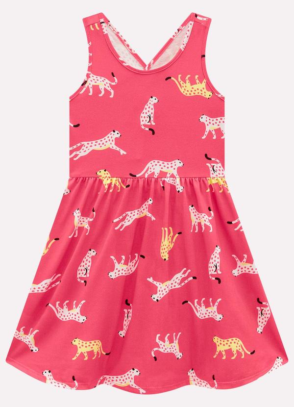 Vestido Infantil Menina em Algodão Vermelho