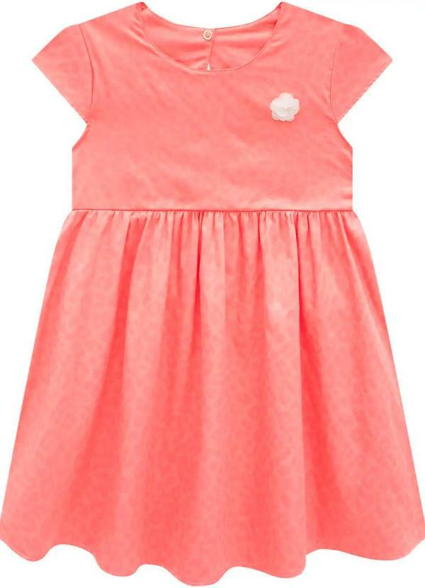 Vestido Infantil Menina em Cetim Rosa