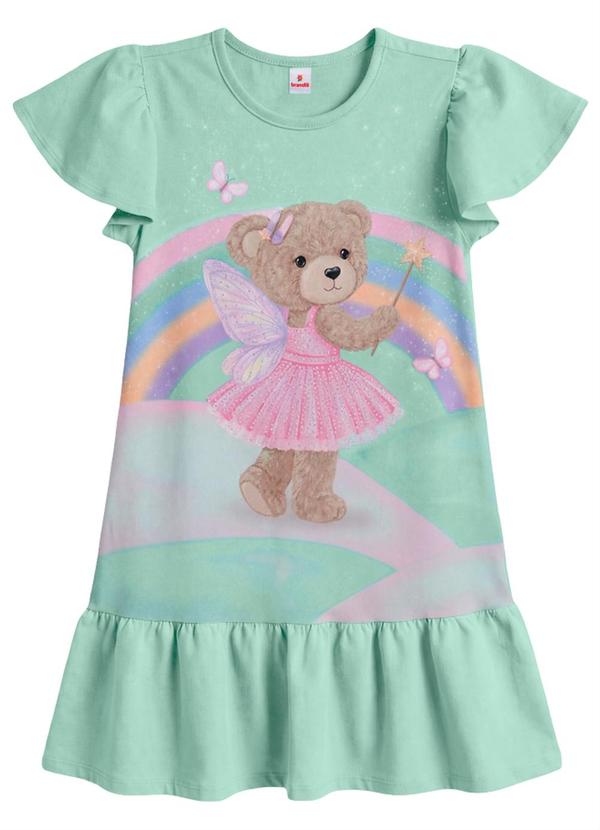 Vestido Infantil Menina em Cotton Azul