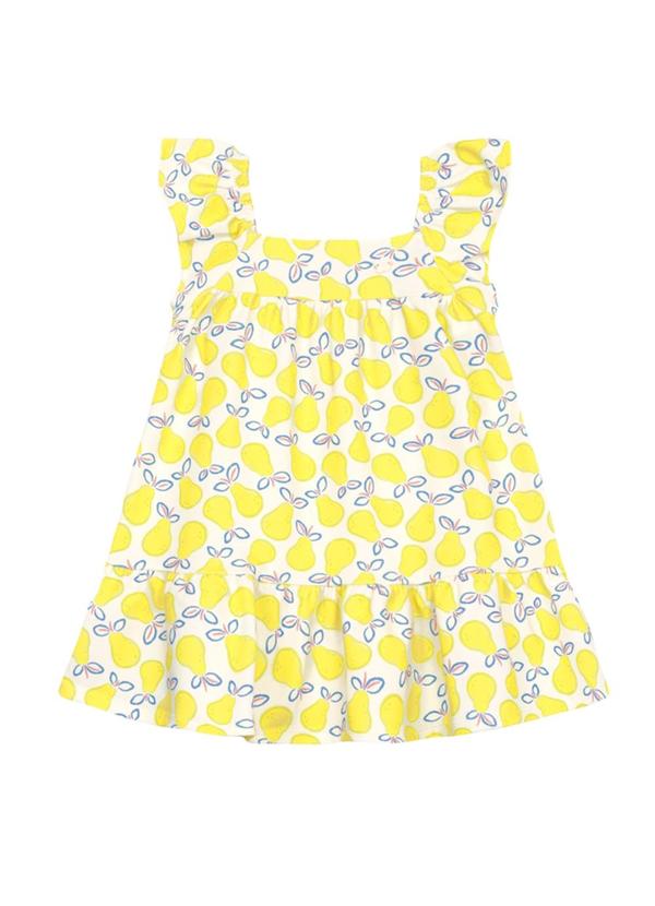 Vestido Infantil Menina em Cotton Bege