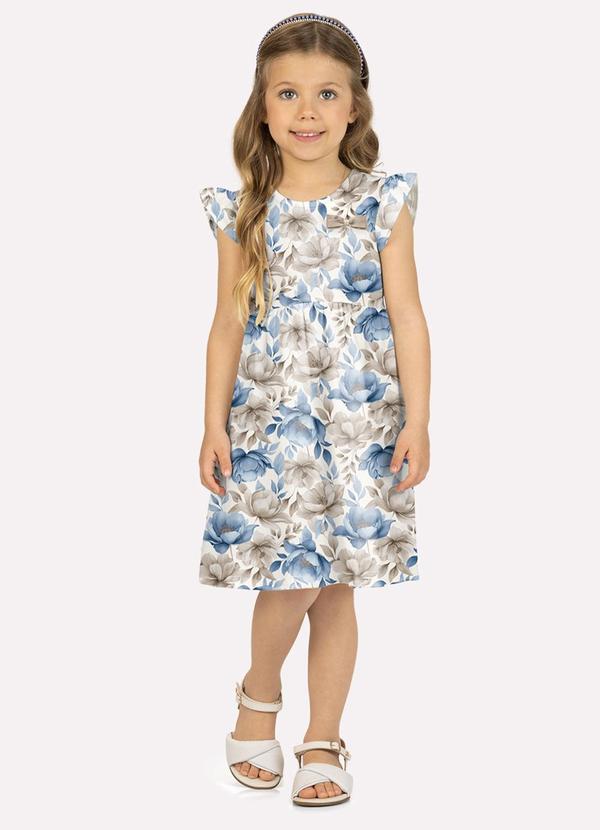 Vestido Infantil Menina em Cotton Branco