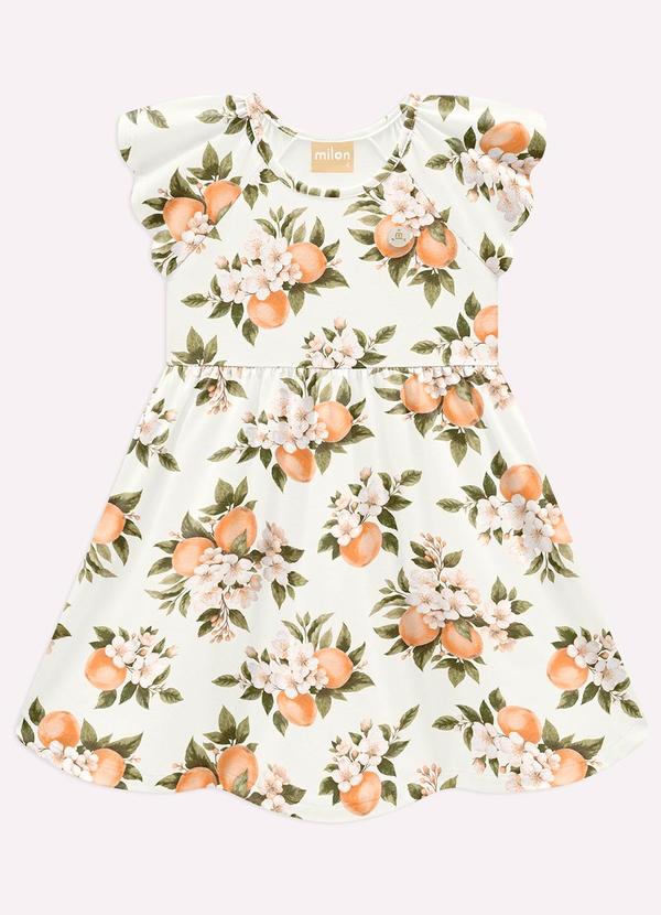Vestido Infantil Menina em Cotton Branco
