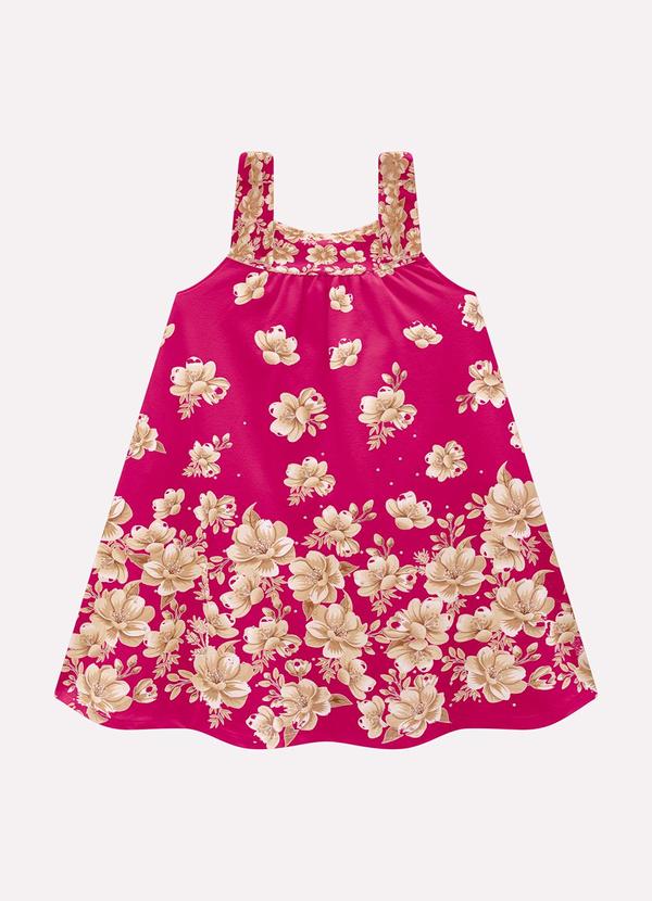 Vestido Infantil Menina em Cotton Milon Rosa