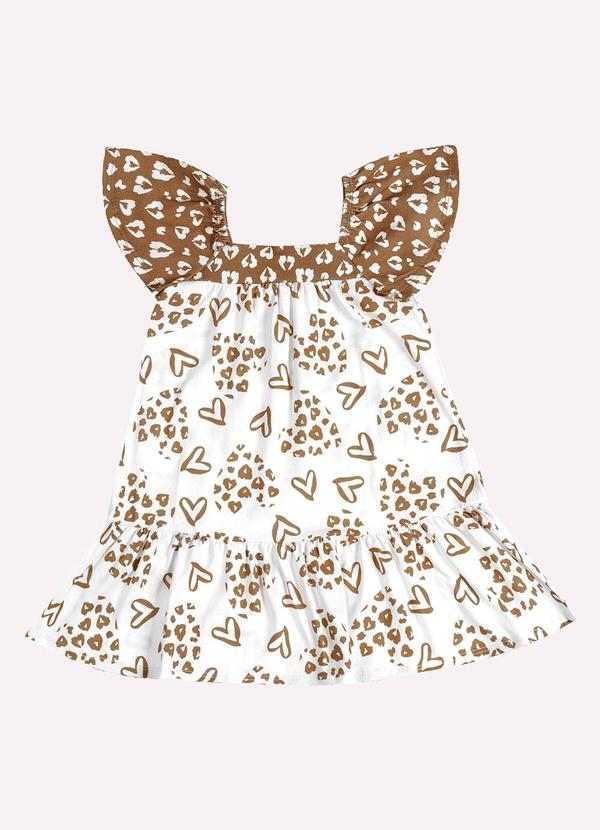Vestido Infantil Menina em Cotton Off White