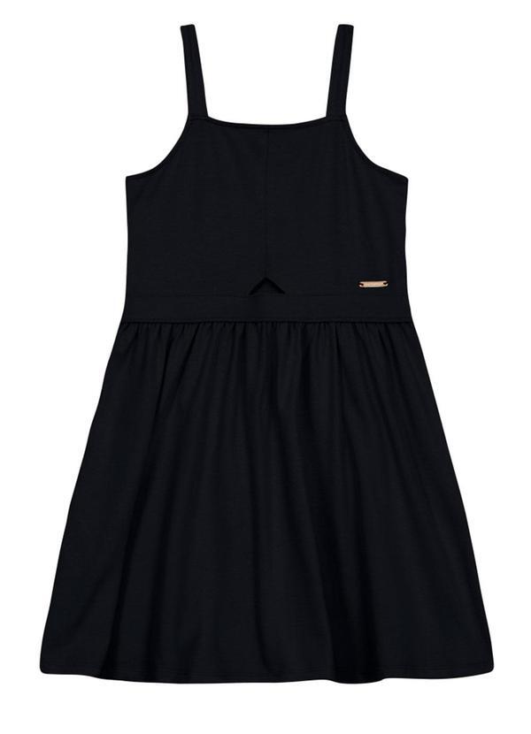 Vista 2 Vestido Infantil Menina em Cotton Preto Brandili Brandili