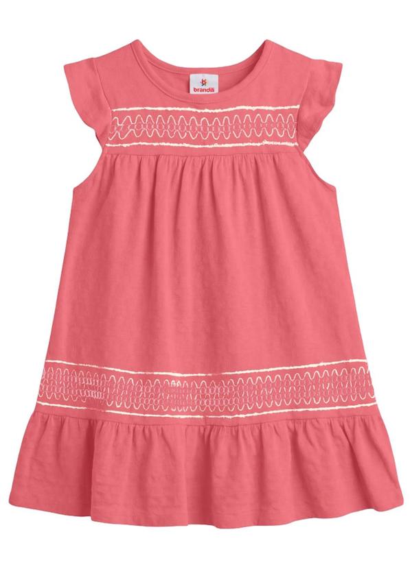 Vestido Infantil Menina em Cotton Rosa
