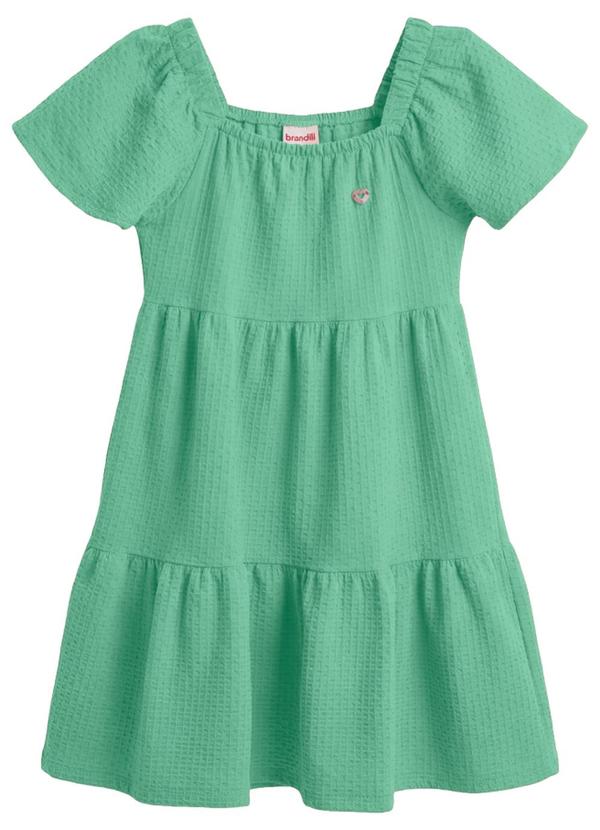 Vestido Infantil Menina em Cotton Verde