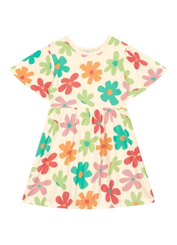 Vestido Infantil Menina em Meia Malha Bege
