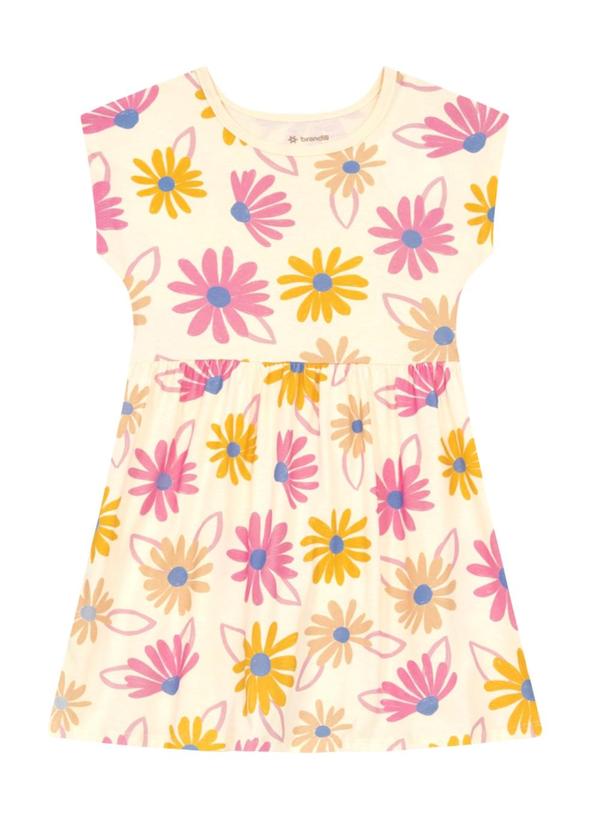 Vestido Infantil Menina em Meia Malha Bege