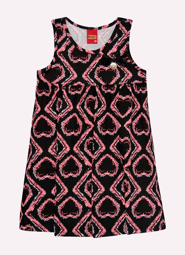 Vestido Infantil Menina em Meia Malha Preto
