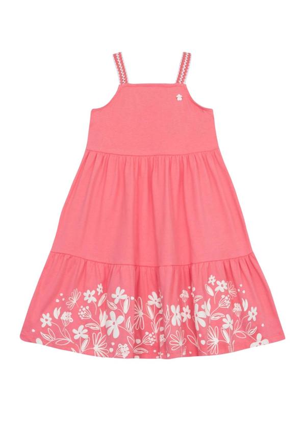 Vestido Infantil Menina em Meia Malha Rosa