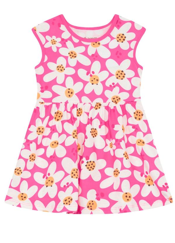 Vestido Infantil Menina em Meia Malha Rosa