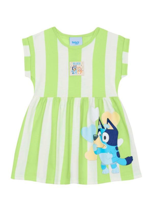 Vestido Infantil Menina em Meia Malha Verde