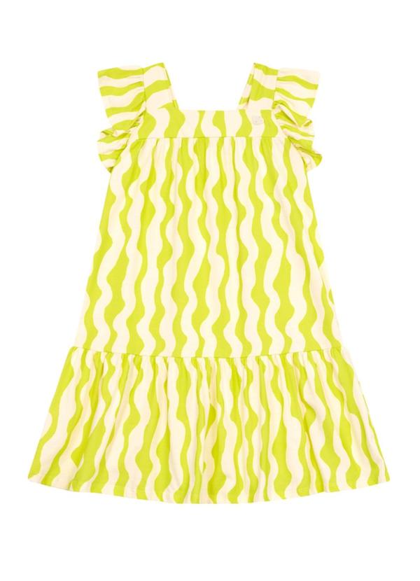 Vestido Infantil Menina em Meia Malha Verde