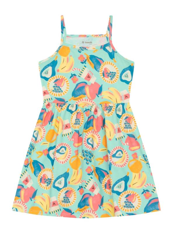 Vestido Infantil Menina em Meia Malha Verde